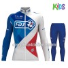 Completo Maglia Ciclismo + Calzamaglia 2017 FDJ Bambino N001